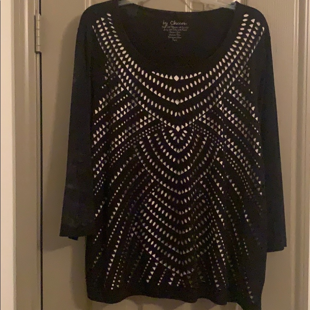 Chico’s cut out blouse. Size 3